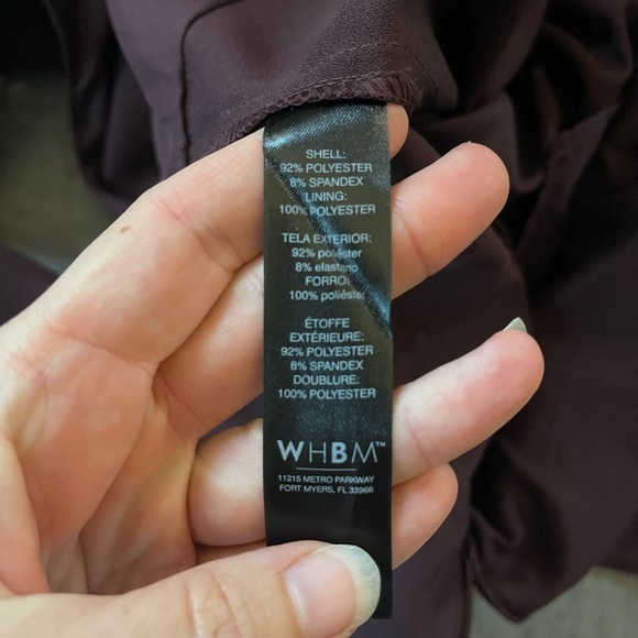 White House Black Market Burgundy Pleated Collar Jumpsuit Sz 8 Holidays Dressy - Picture 11 of 16